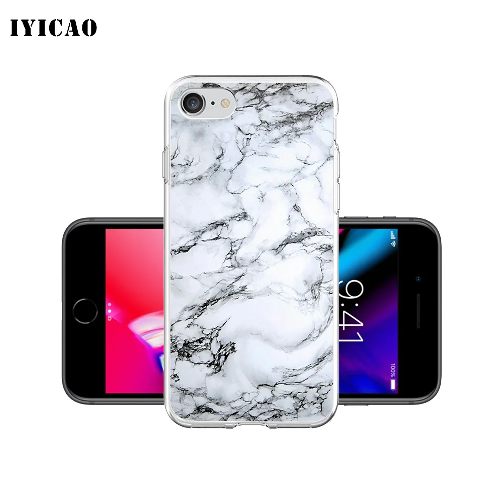 IYICAO золотой мраморный коллаж Модный мягкий силиконовый чехол для телефона iPhone X XR