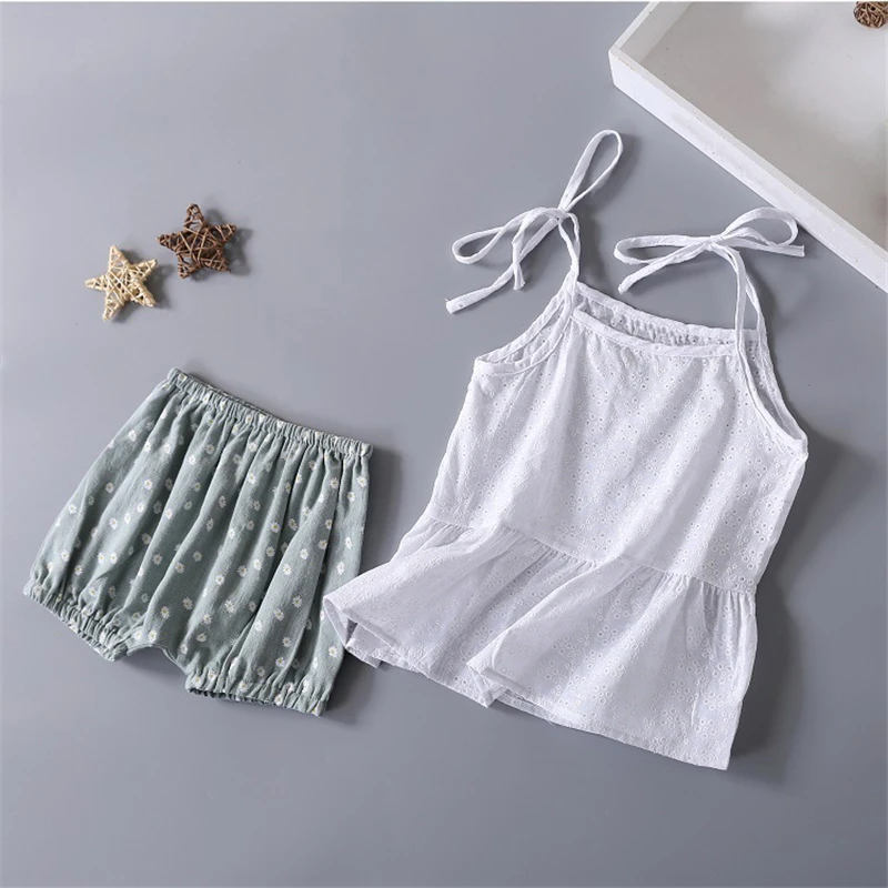 Милые комплекты одежды для девочек новинка 2018 летняя одежда 2 предмета детская
