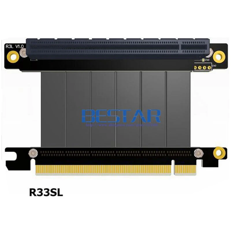 Райзер x16 PCI E 16 до карта удлинитель с углом поворота 3 0 5 см 60 80 1 м 100 pcie 16x левым