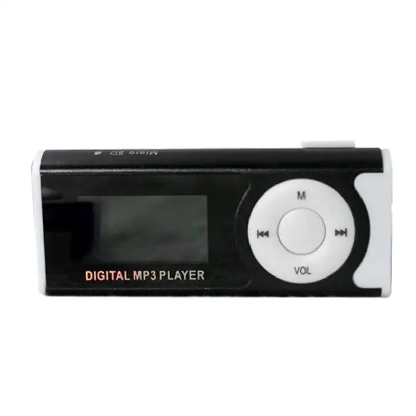 MP3 плеер поддержка 16 Гб Micro SD TF карта USB зажим мини LED Портативный ЖК Jun30