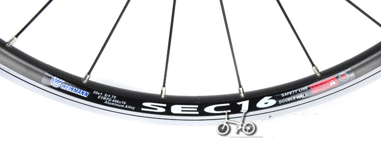 Комплект складных колес Weinmann sec16 451 для велосипеда комплект с V-тормозом bmx