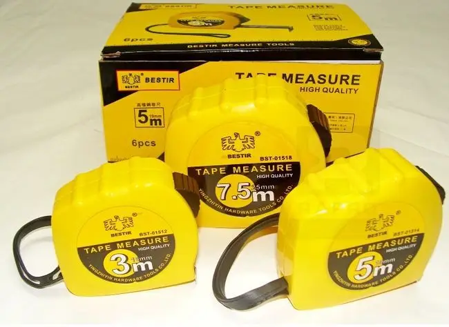 Высококачественная желтая стальная 19 мм ширина 5 м Выдвижная линейка рулетка