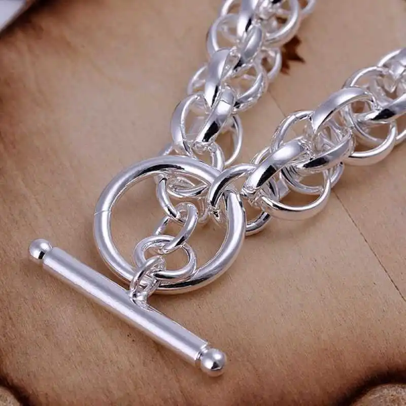 KITEAL лучший подарок посеребренный серебряный цвет унисекс браслеты и полные