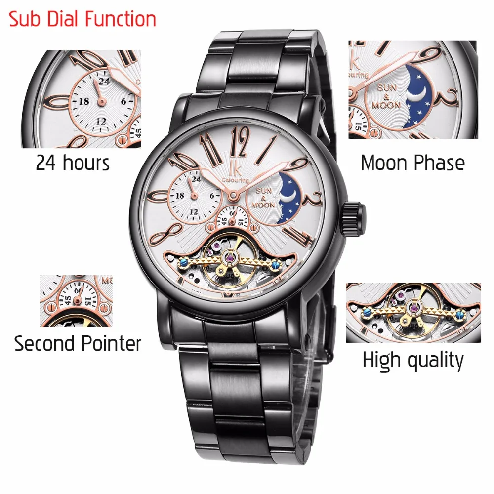 Часы наручные IK Мужские механические брендовые автоматические с браслетом из