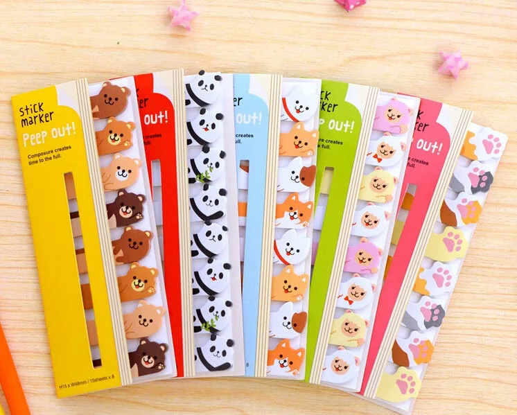 4 компл./лот милый стикер для животных/животных сидящих в строках показывает