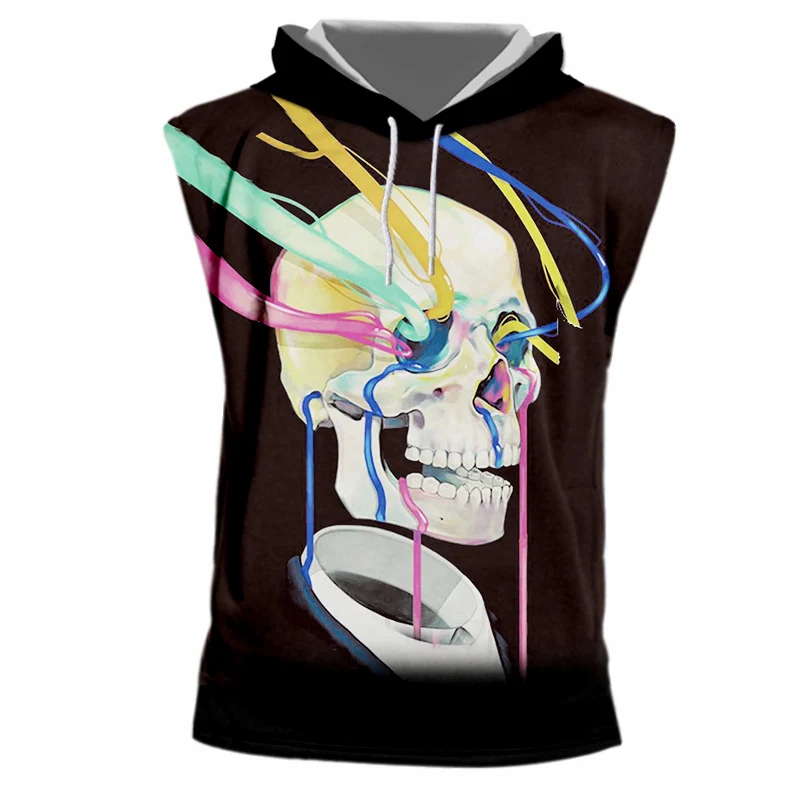 Мужская облегающая футболка OGKB без рукавов с o образным вырезом и 3D принтом|Майки|