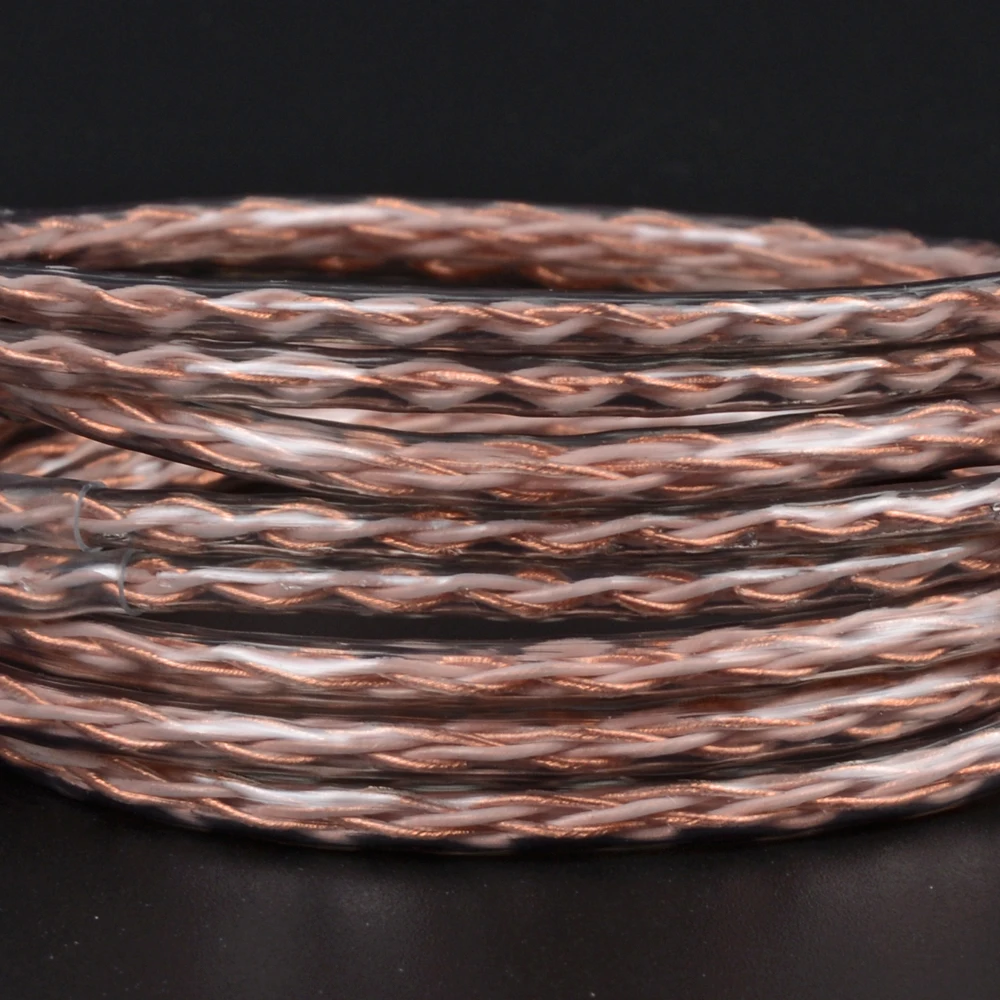 NiceHCK MMCX/2Pin разъем 4 4/3 5/2 5 мм сбалансированный 8 ядро высокой чистоты Медь кабель