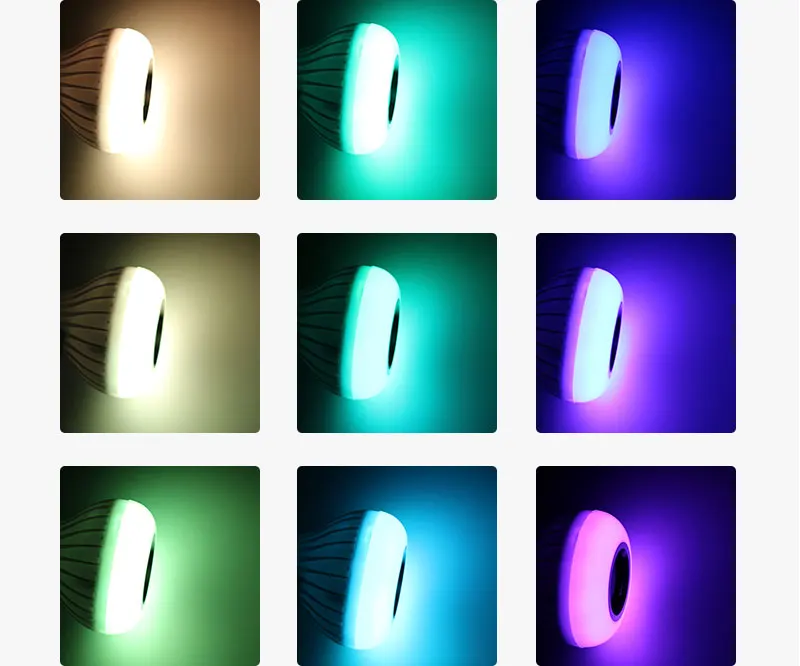 E27 светодиодный лампочка 12 Вт RGB воспроизведение музыки с регулируемой яркостью Беспроводная Bluetooth лампа красочный аудио динамик лампа с 24 клавишами дистанционного управления