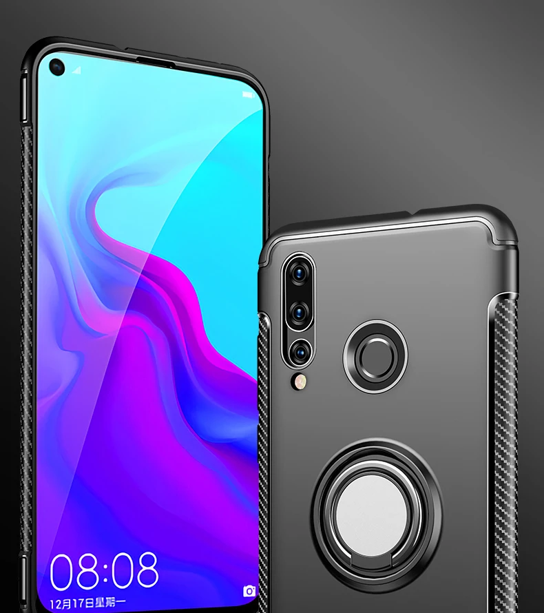 Для huawei Honor 10 Lite 10i Honor10 i View V10 V 10 чехол с металлическим кольцом для машины сверхмощный PC+ Силиконовый ТПУ силиконовый чехол-подставка