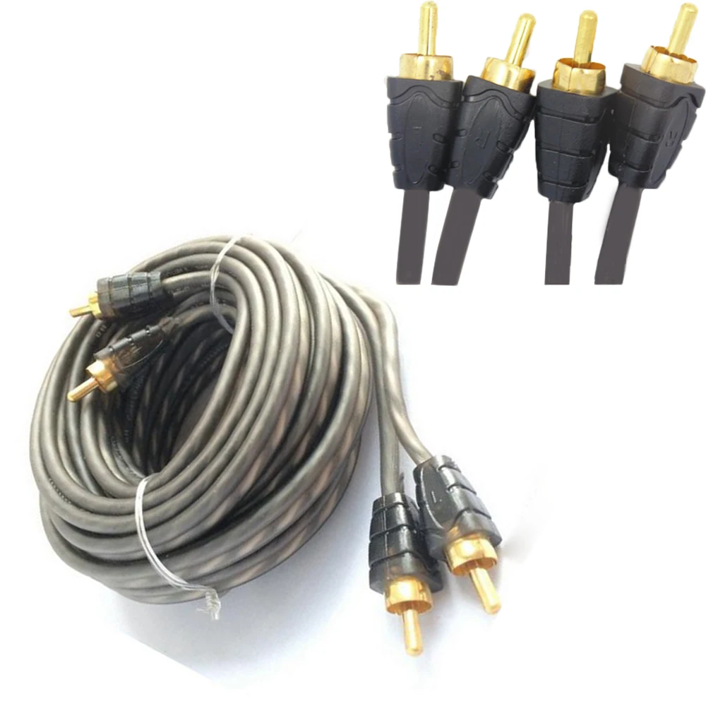 Аудиокабель для большинства автомобилей 5 м 12 В в RCA кабель питания провод