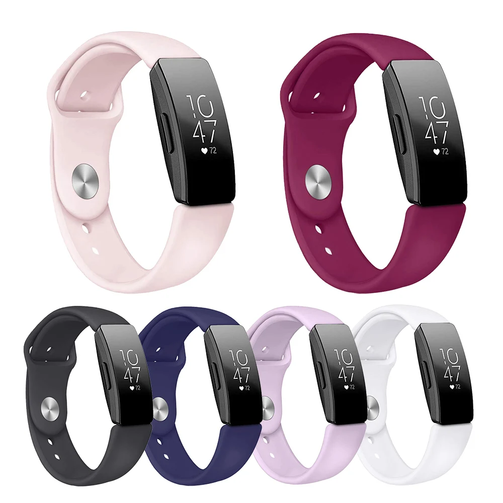 Сменный Силиконовый Браслет для Fitbit Inspire hr наручный ремешок разных цветов для Fitbit Inspire/Inspire HR Band маленький большой