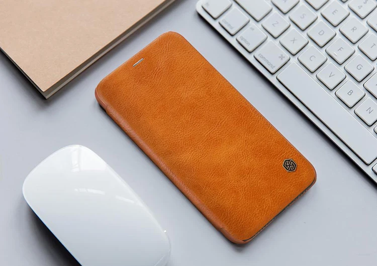Чехол Nillkin для IPhone X XS Max XR Qin Book откидной кожаный чехол из натуральной кожи