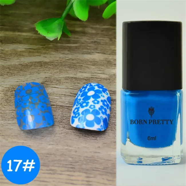 Pattern 17 BORN PRETTY лак для штамповки 25 узоров 6 мл Лак для ногтей пластина для печати лак для штамповки инструменты для дизайна ногтей - Цвет: Pattern 17