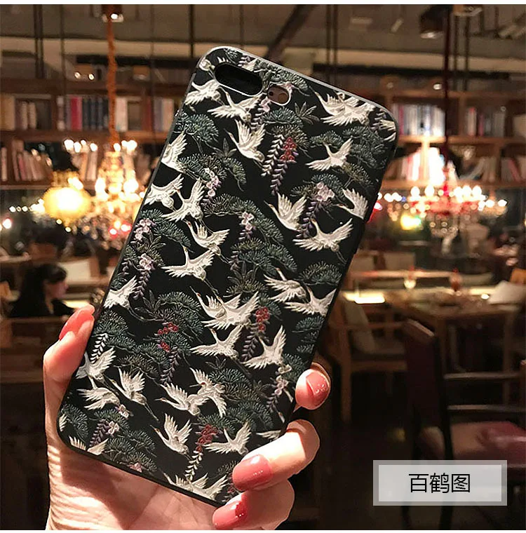 Для iphone 7 Чехол 8 7 plus 3D Fox Koi аниме чехол для телефона s Роскошный тисненый Матовый Ретро Чехол для iphone 6 6S Plus XS MAX XR 11 чехол
