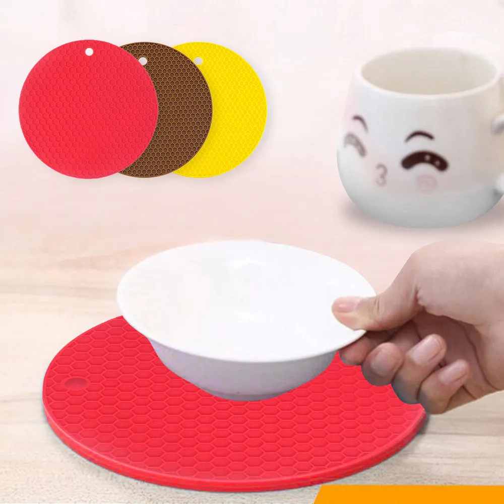 Подробная информация о термостойкой круглой силиконовой подставке нескользящая