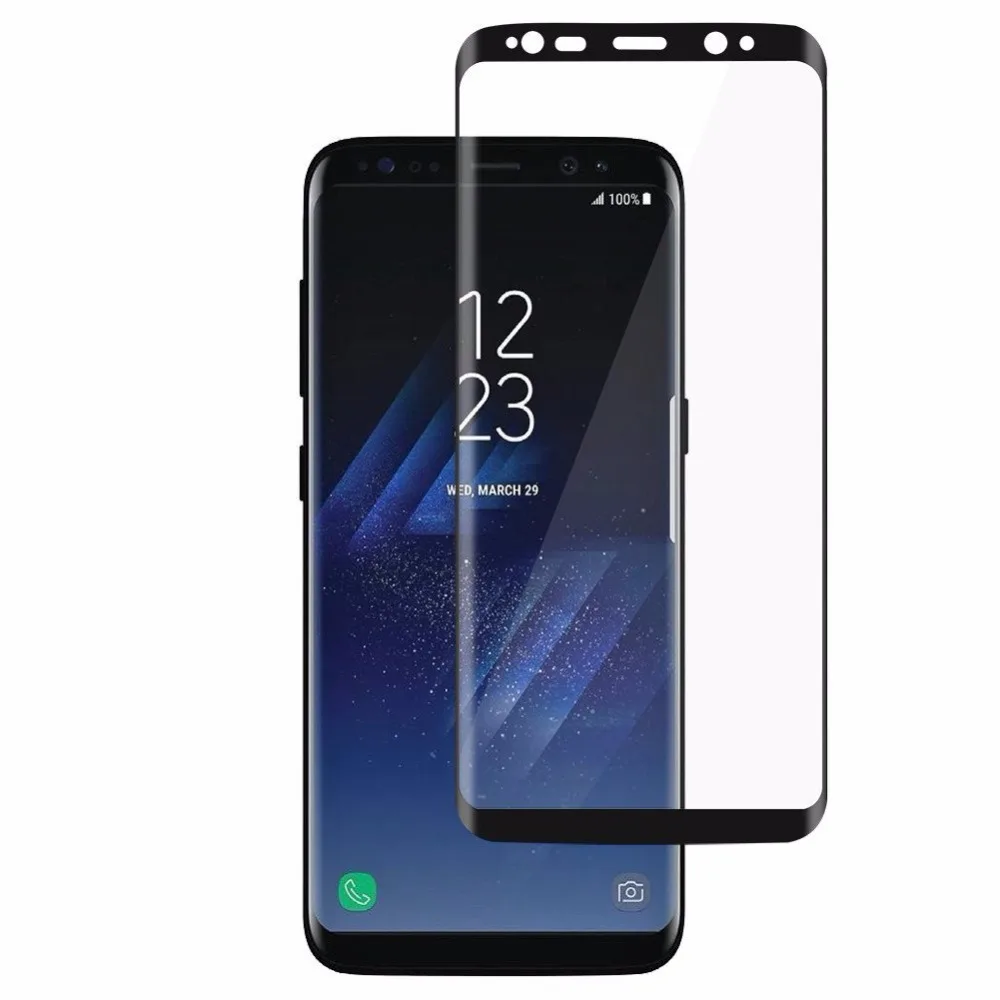 3D полное покрытие закаленное стекло для Samsung Galaxy Note 8 Защита экрана S9 plus note8 S8