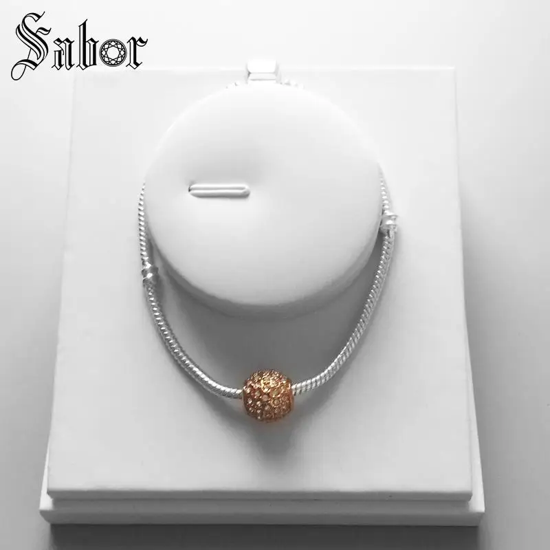 Женские бусины для самостоятельной сборки розовое украшение серебряный цвет