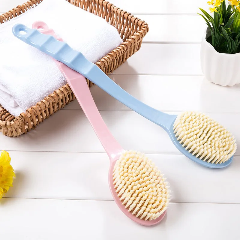 Скруббер для спины и тела Очищающий скраб с длинной ручкой щетка душа мужчин