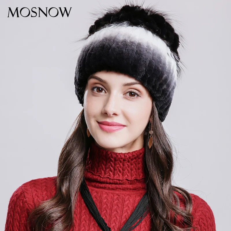 

Rex Rabbit Fur Women Hat Female Luxury Fashion Unique Design Flower Top Brand 2019 Winter Hats Skullies Beanies #PCM709