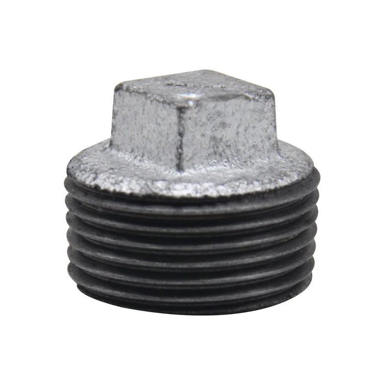 5pcs/lot Malleable Zinc Plated Plugs For Pipe DN15 Cap 1/2&quot Iron Cover Industrial Mounted Classic Decoration DIY Fittings |