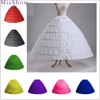 in stock cheap white 6 hoops petticoats for wedding dress crinoline underskirt ball gown wedding accessories free shipping