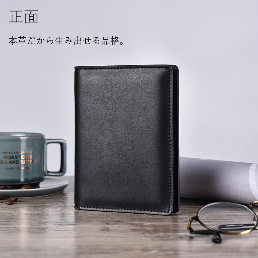 Simple Design Mens Leather Credit Card Holder Book/Card Case Slim RFID Blocking ID 2019 Quality | Багаж и сумки