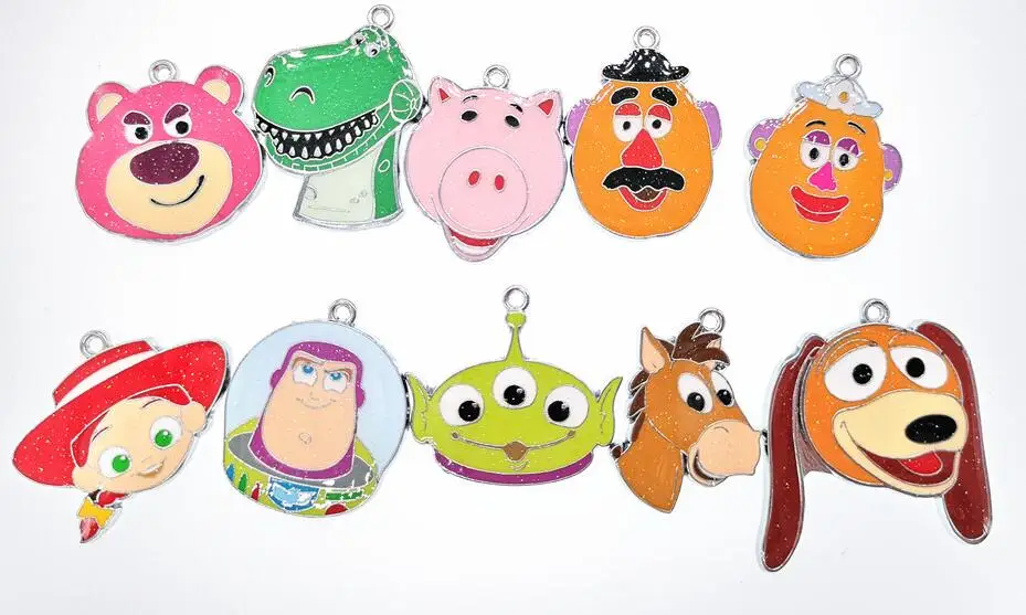 Новая партия 20 шт мультяшная История игрушек Смешанная эмаль металлическое