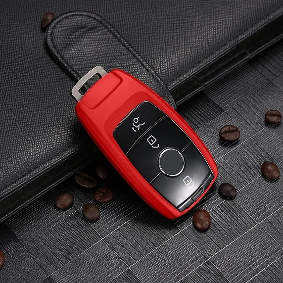 Red case Чехол для автомобильного ключа, чехол для Mercedes Benz AMG E Class W213 S class, брелок для ключей, брелок, держатель, аксессуары для стайлинга автомобилей - Название цвета: Red case