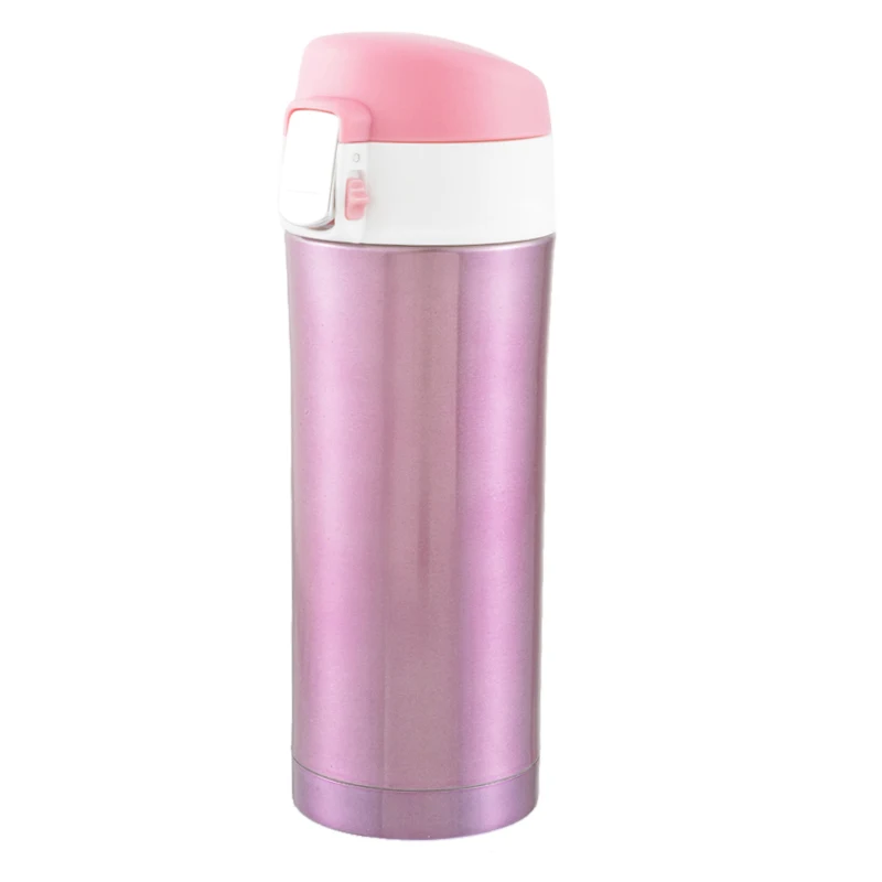 500ml pink 350/500 мл портативный термос из нержавеющей стали с двойными стенками, термос, кружка для путешествий, Вакуумная чашка, школьная крышка, автомобильная чашка для напитков - Цвет: 500ml pink