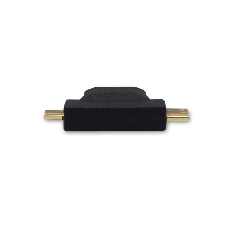 T 3 в 1 V1.4 Высокоскоростной 1080P HDMI Женский к Mini Micro HDMI Мужской адаптер 90 градусов угловой конвертер типа HDTV