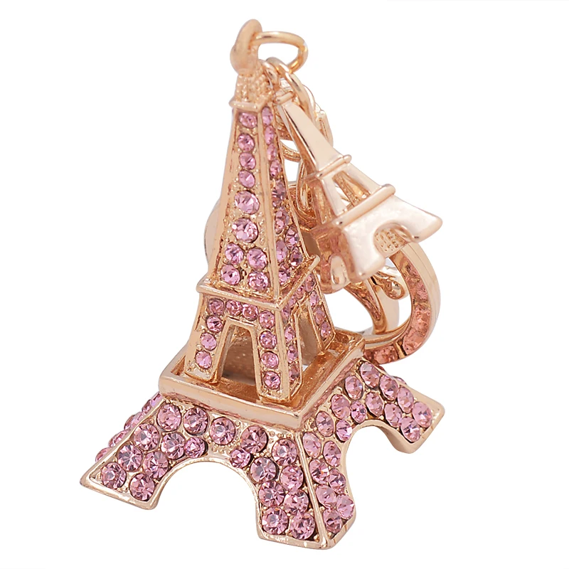 EASYA Франция Эйфелева башня брелок сплава цинка брелок Rhinestone брелок держатель довольно шикарный подарок Для женщин Модные украшения