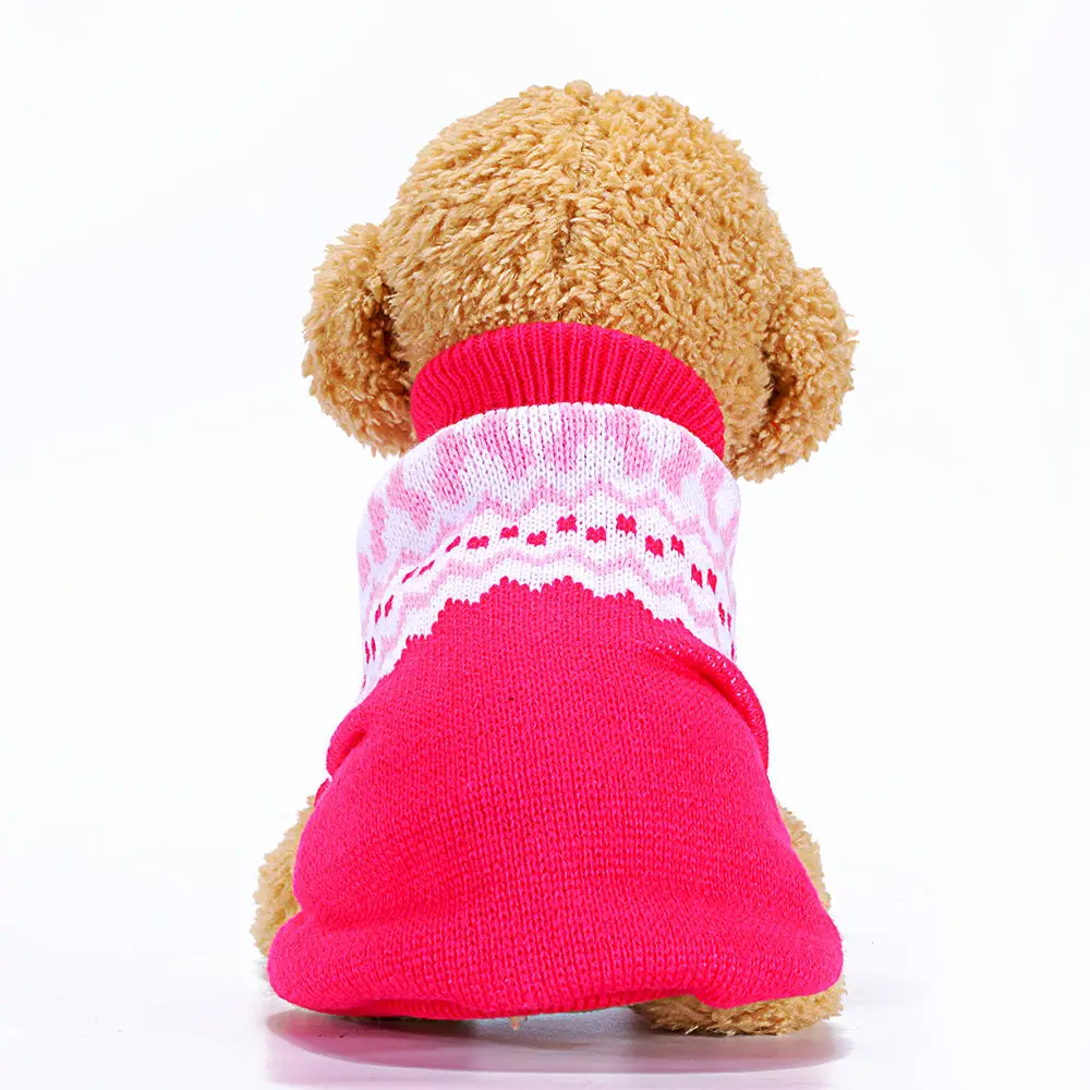 KL0011-Pink Зимняя одежда для домашних животных, одежда для собак, Рождественский свитер для домашних животных, комбинезон для собак, одежда для маленьких собак, одежда для щенков, чихуахуа KL022 - Цвет: KL0011-Pink