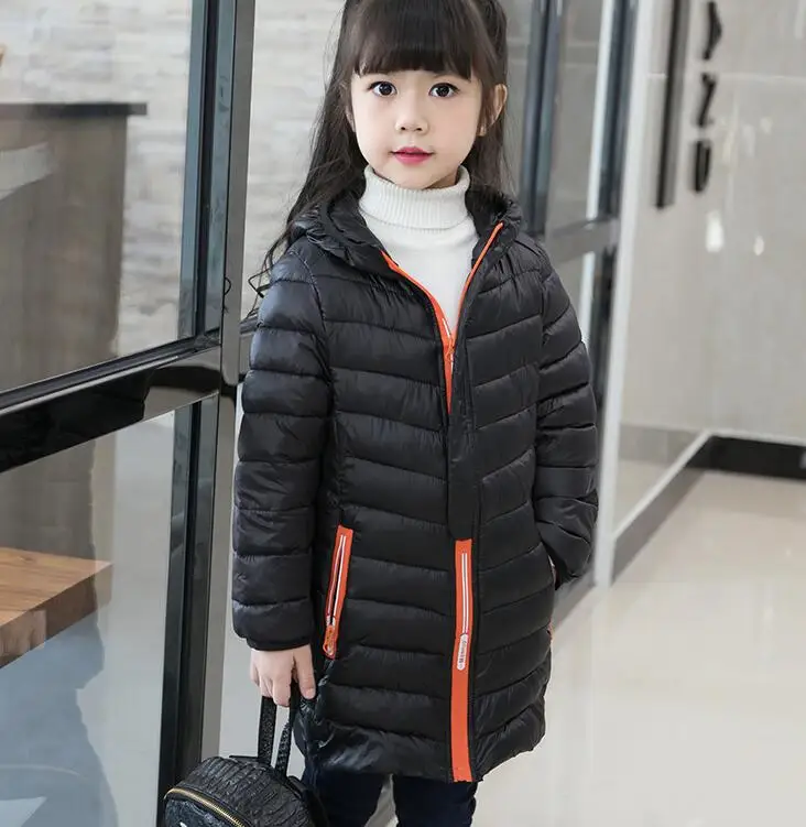 

Rlyaeiz 2018 Autumn Winter Children Jackets Coats Girls Boys Fashion Mid-long Light Cotton Warm Jacket Hooded Kids Outwear Coat