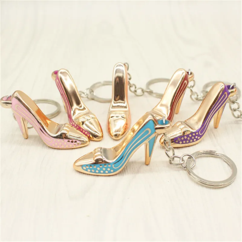 1 шт. Модный женский брелок в форме обуви стразы на высоком каблуке автомобильные