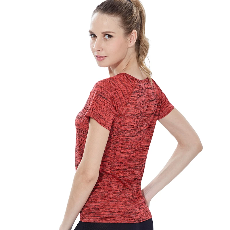 Женская быстросохнущая спортивная рубашка VEQKING профессиональный дышащий топ с