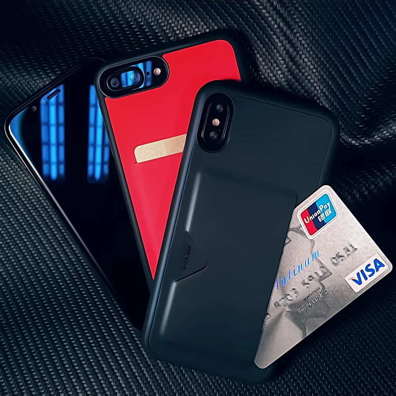 Чехол для iPhone 11 Pro Max XS XR X 8 7 6s 6 Plus кошелек с карманом кредитных карт задняя крышка