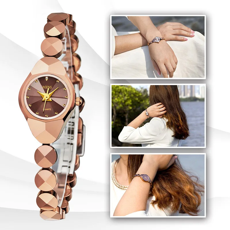Reloj Mujer женские роскошные Брендовые Часы водонепроницаемые стильные часы для медсестры кварцевые часы вольфрамовый стальной золотой браслет часы для женщин