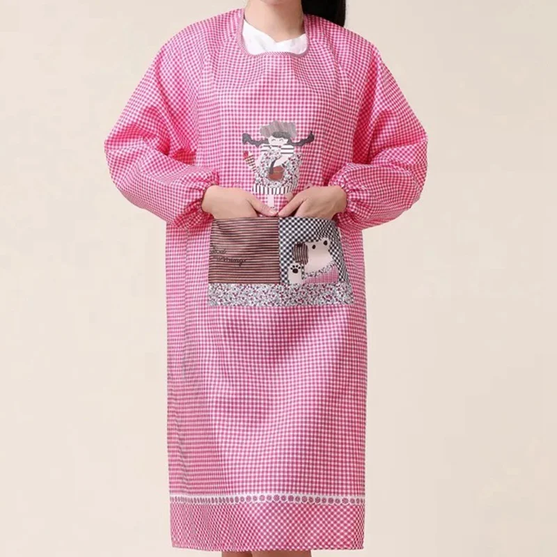 Girl and bear-1 26 цветов фартук для дома все включено анти-обрастание пальто супермаркет фруктовый магазин специальный магазин рекламный подарок флорист Портер Овера - Цвет: Girl and bear-1