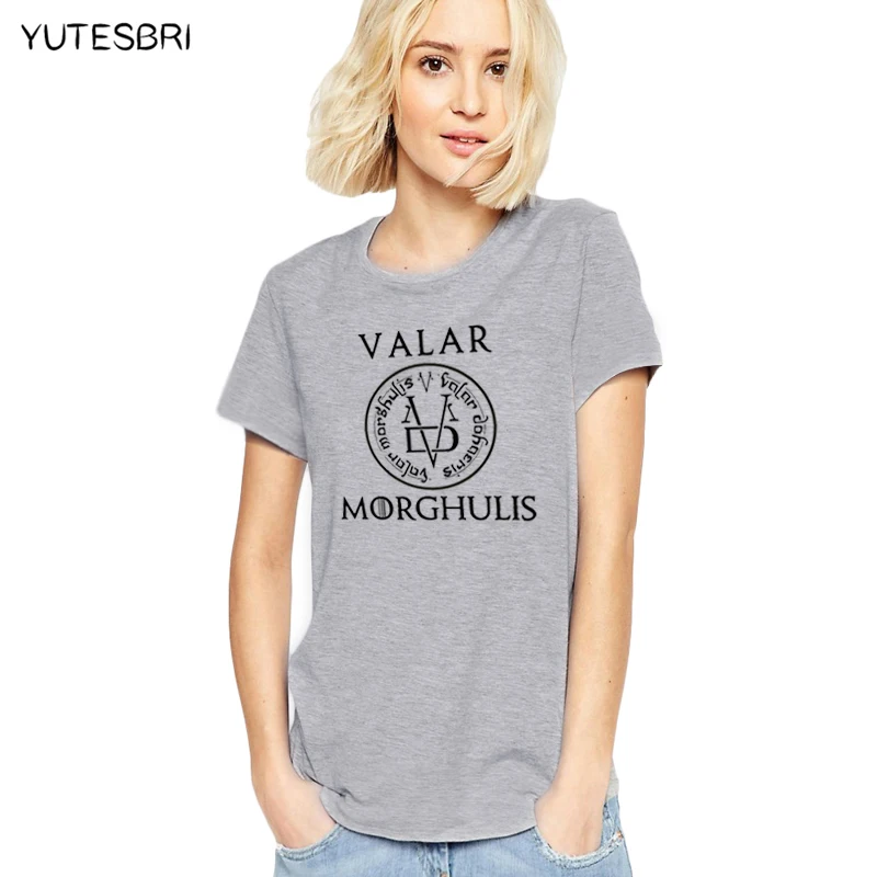 Новая песня льда и топы пламя Valar Morghulis Игра престолов футболки женские модные