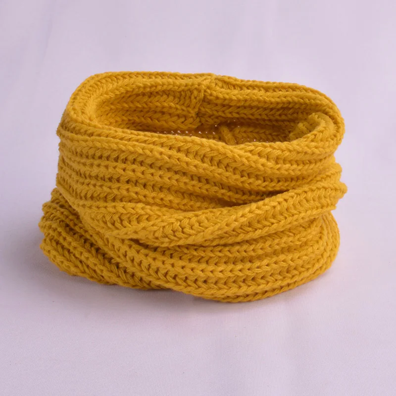 yellow Зимний вязаный шарф из мягкой шерсти воротник, плотная ткань, Цвет шею шаль теплые, вязаные крючком Для женщин шарфы женские шарфы - Цвет: yellow