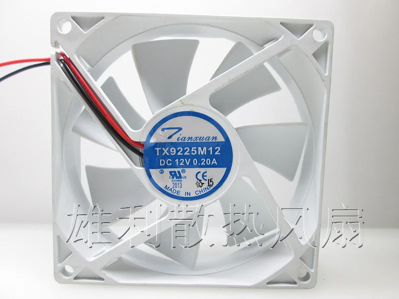 Новый оригинальный TX9225M12 12 В 0.20A 9 см 9025 2 провода источник питания охлаждающий