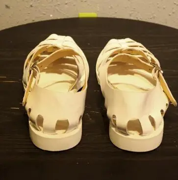 Fashion summer casual shoes high quality handmade men gladiator sandals comfortable white buckle strap | Обувь
