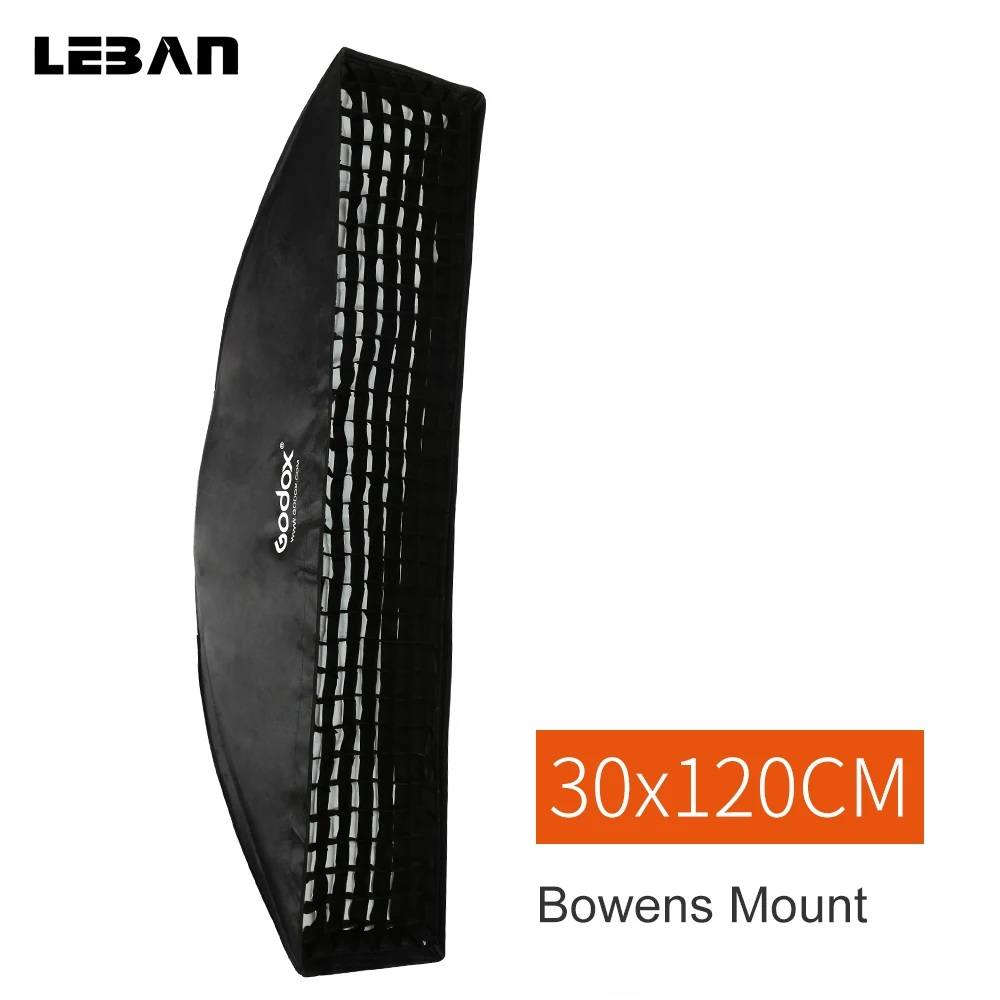 Софтбокс Godox 30x120 см 12x47 дюймов сотовая сетчатая полоса Bowens крепление софтбокс для