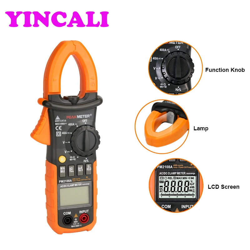 2 шт. Многофункциональный цифровой измеритель Зажим постоянного и переменного