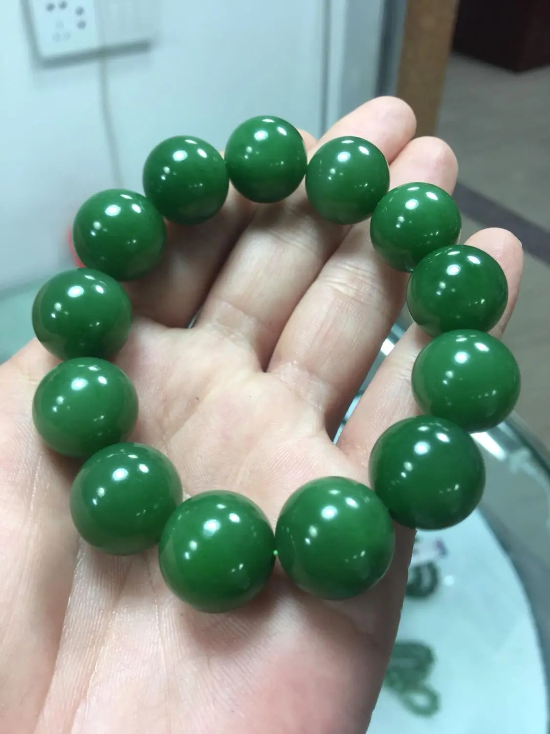 Натуральный WADA jasper 1 7 большой ручной шнурок 17 cl браслет четки Будды Бусины 13 мм
