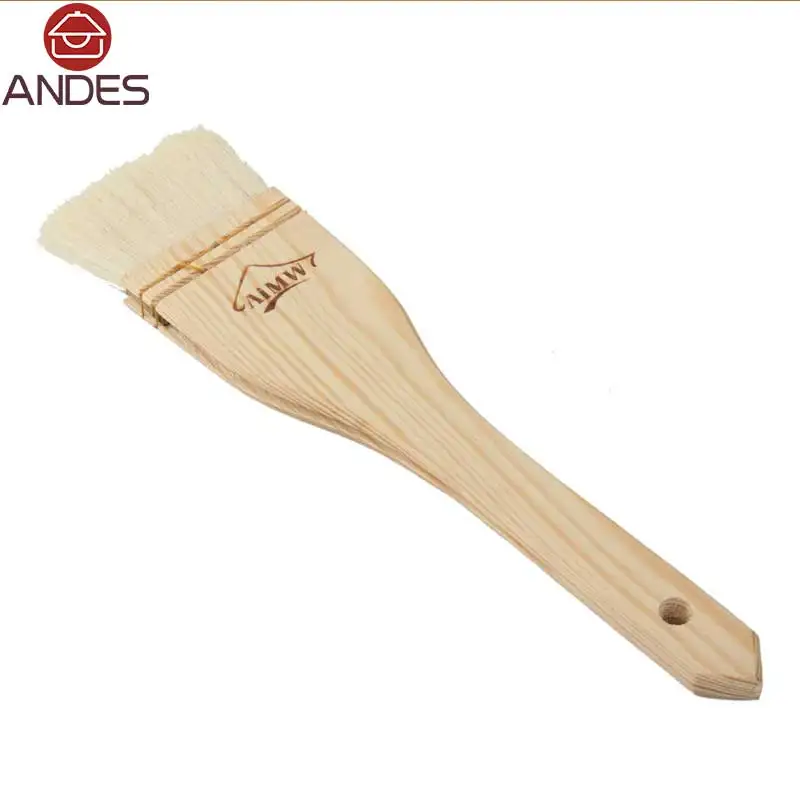 Kitchen accessories Wooden handle Wool brush Non Stick Baking Brush Extruder Liquid Oil Bread Butter Pastry Utensil | Дом и сад