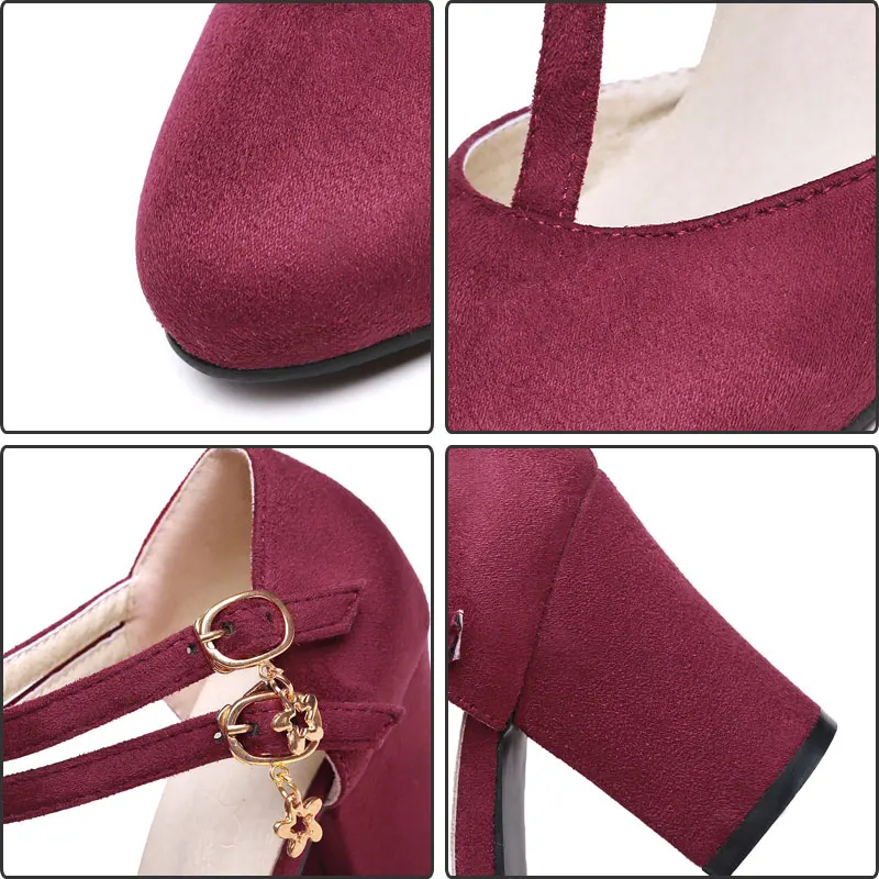 Fanyuan/Популярные весенне летние женские туфли лодочки на толстом каблуке из