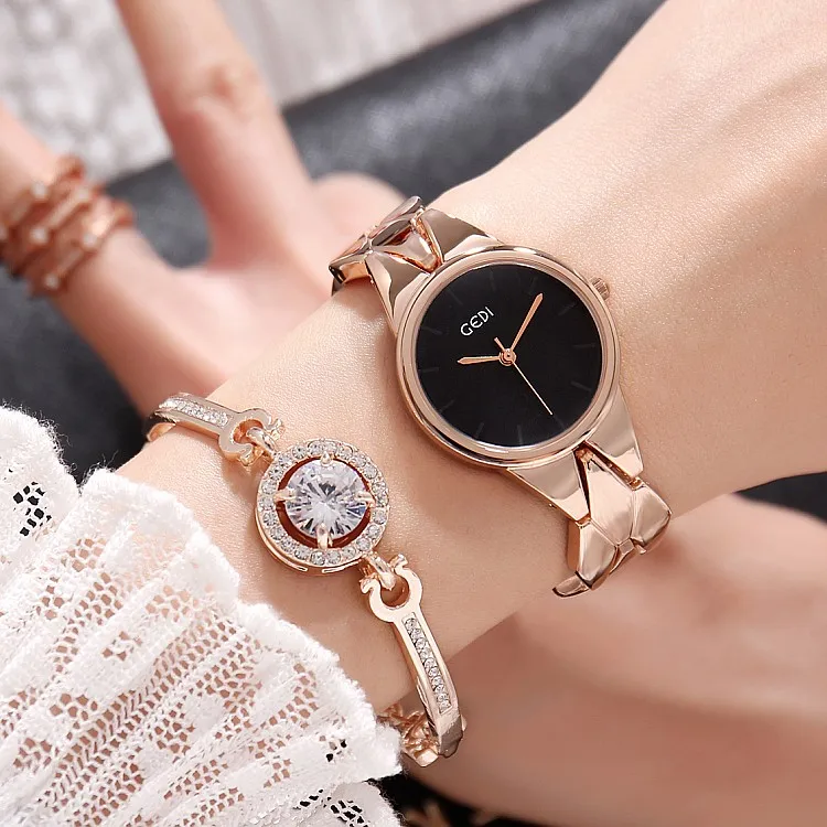 Женские кварцевые часы GEDI розовое золото 2 шт. 2019|hodinky brand|hodinky women goldhodinky |