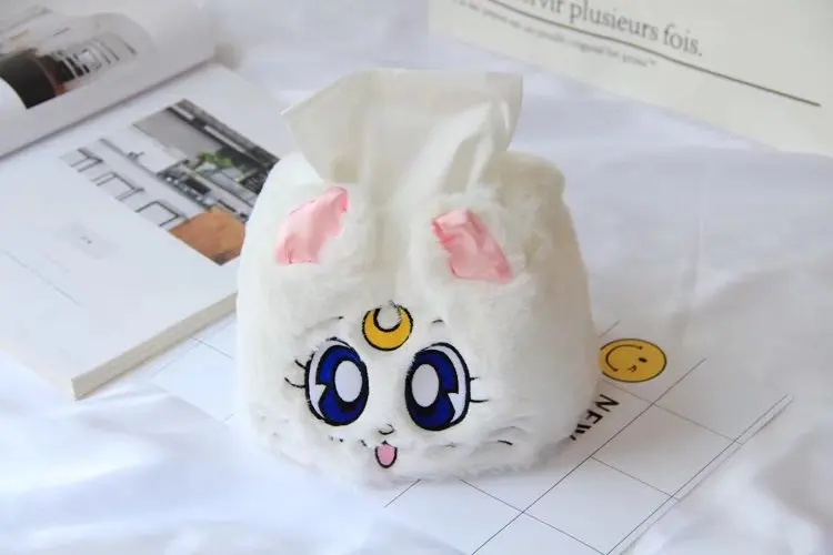 IVYYE Sailor Moon Cat Аниме, плюшевая ткани Коробки дома Бумага крышка украшения салфетка с героями мультфильмов держатель Автомобильный карман коробка унисекс для девочек; Новинка