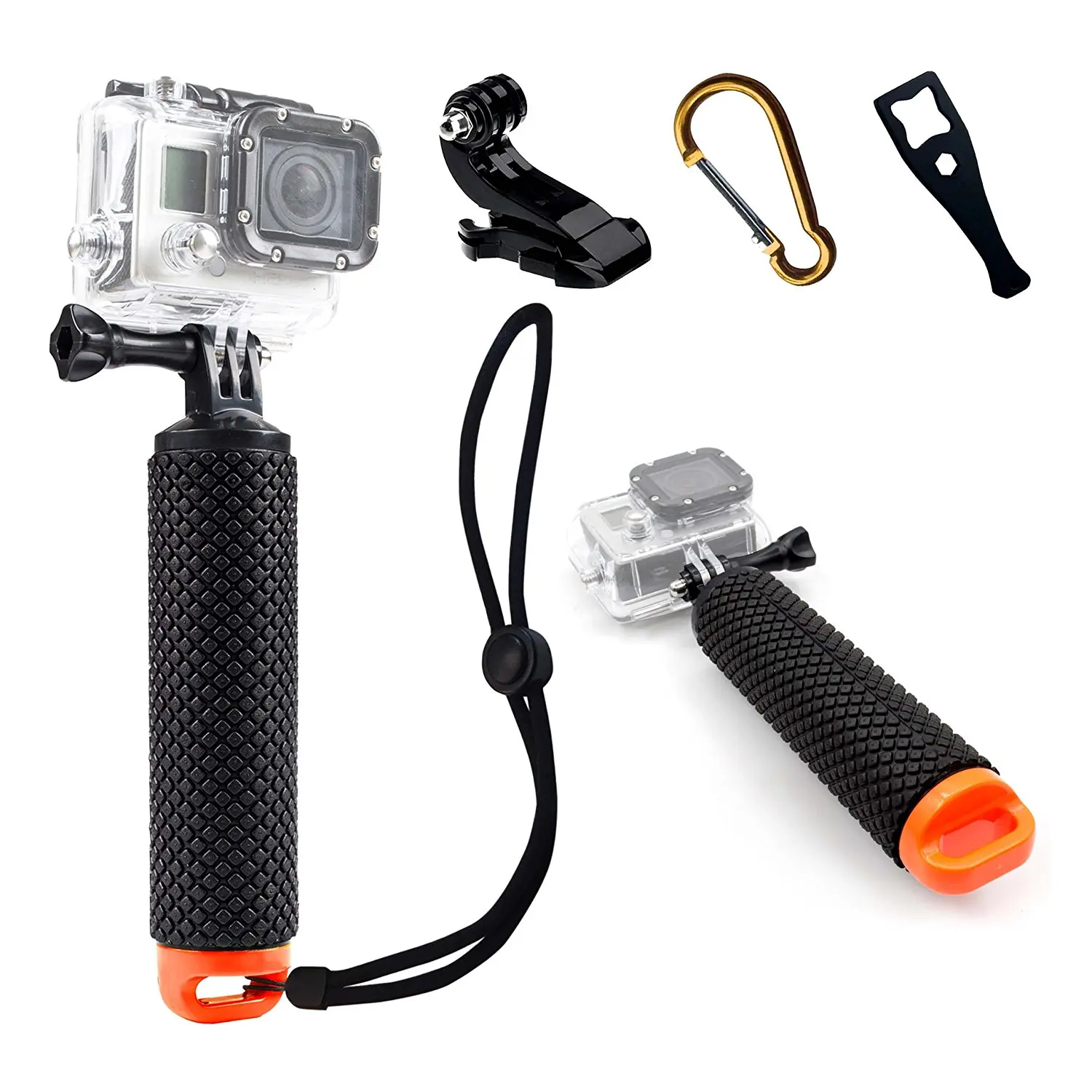 Плавающая рукоятка FeoconT совместима с камерами GoPro Hero 4 Session Black Silver 2 3 + 4. Крепление